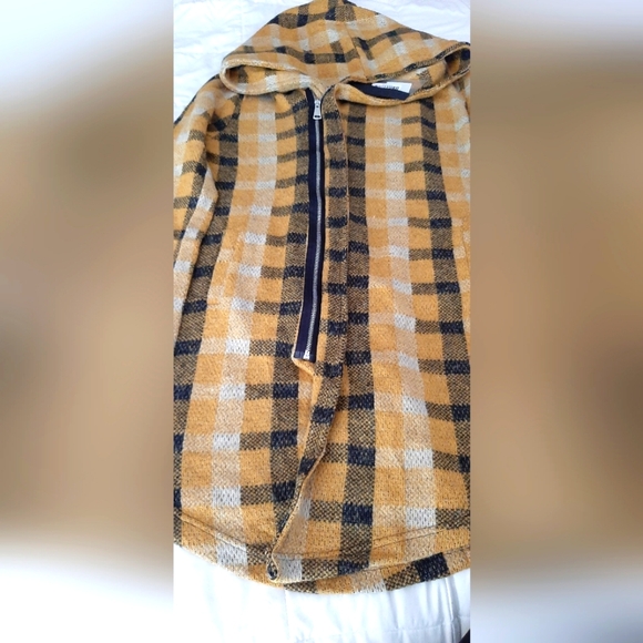 Black Island Plaid Hooded Zip Cardigan *NWT* - Picture 3 of 10